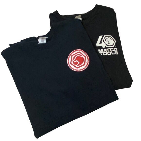 MATCO Tools Mens T-Shirt Lot of 2 Size 2XL Faded Black Mechanic Gearhead Work - Picture 1 of 10